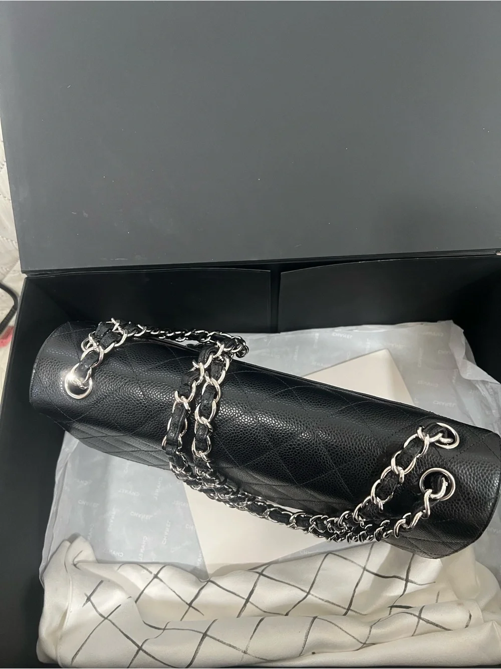 Chanel Classic Caviar Double Flap Jumbo size